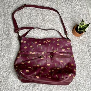 Sonoma Burgundy Floral Adjustable Bag